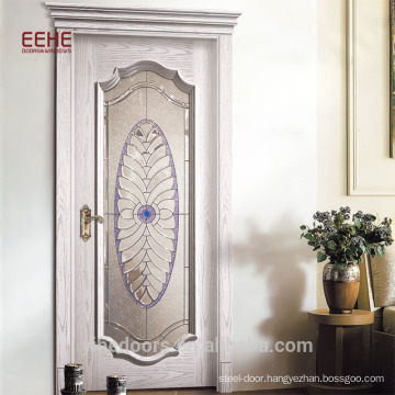 Solid Wood Flush Door with Full View Glass Tempered China